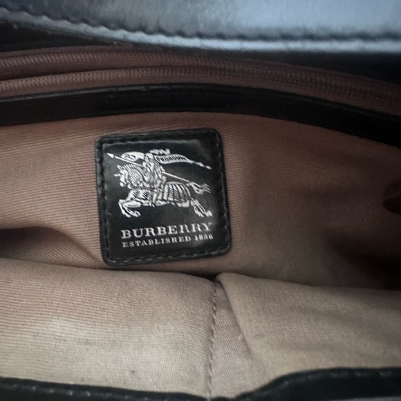 BURBERRY Large Larkin Hobo Handbag Tan SuperNova Check Black Patent - Picture 4 of 9